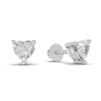 0.53 Carat heart-shaped Diamond Earrings 14K - White Gold