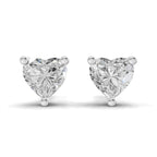 0.53 Carat heart-shaped Diamond Earrings 14K - White Gold