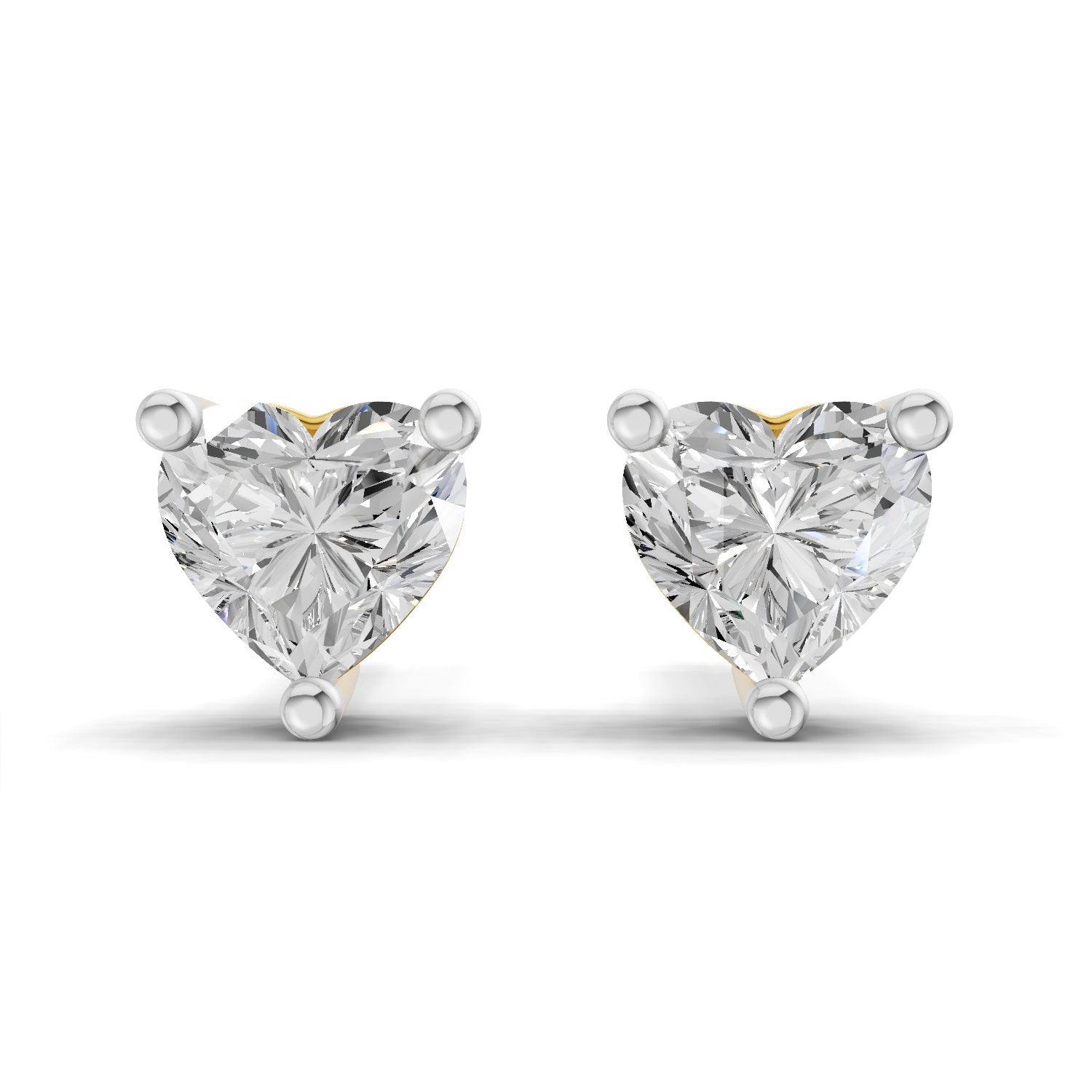 0.53 Carat heart-shaped Diamond Earrings 14K