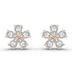 1 Carat Pear Shape Patel Bloom Earrings 14K - Rose Gold