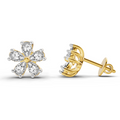 1 Carat Pear Shape Patel Bloom Earrings 14K