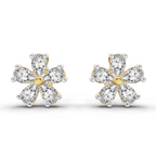 1 Carat Pear Shape Patel Bloom Earrings 14K