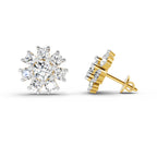 2.89 Carat Halo Diamond Earrings 14K