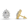 1.67 Carat Pear Shape Halo Diamond Earrings 14K