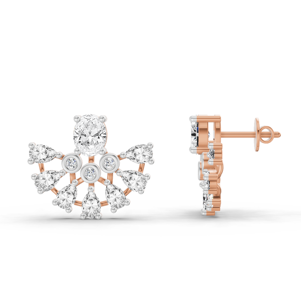 2.27 Carat Stud Earrings 14K - Rose Gold