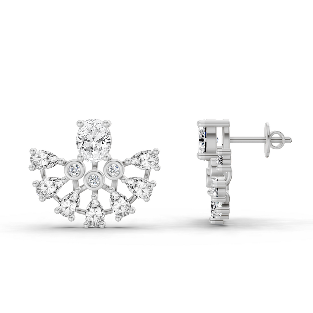 2.27 Carat Stud Earrings 14K - White Gold