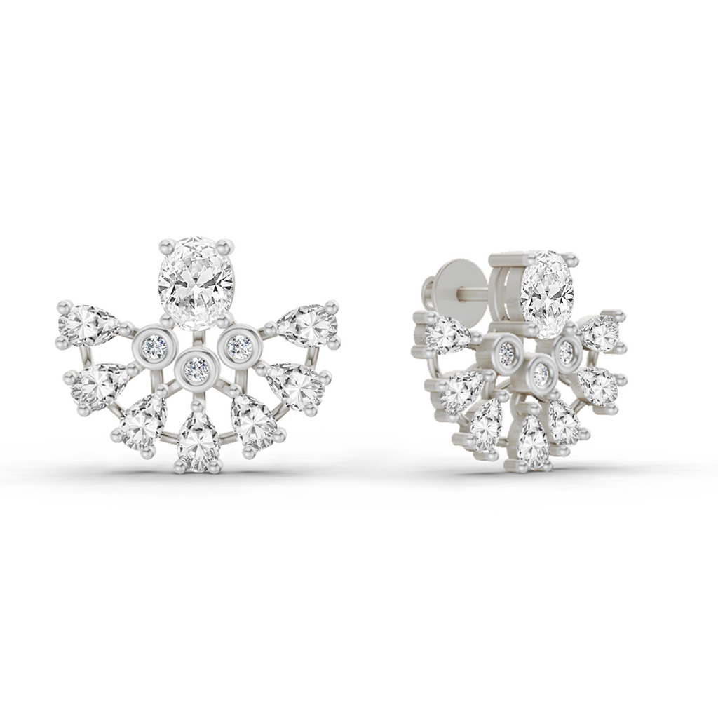 2.27 Carat Stud Earrings 14K - White Gold