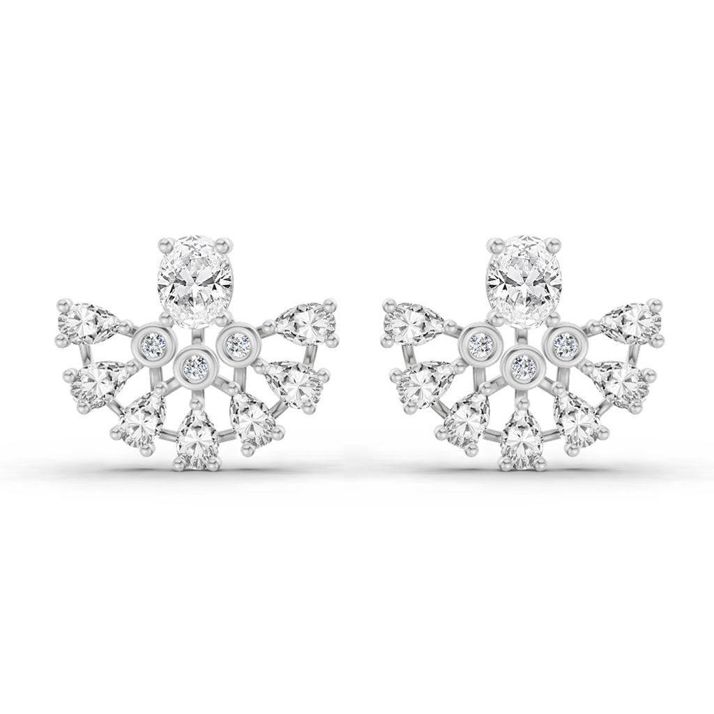 2.27 Carat Stud Earrings 14K - White Gold