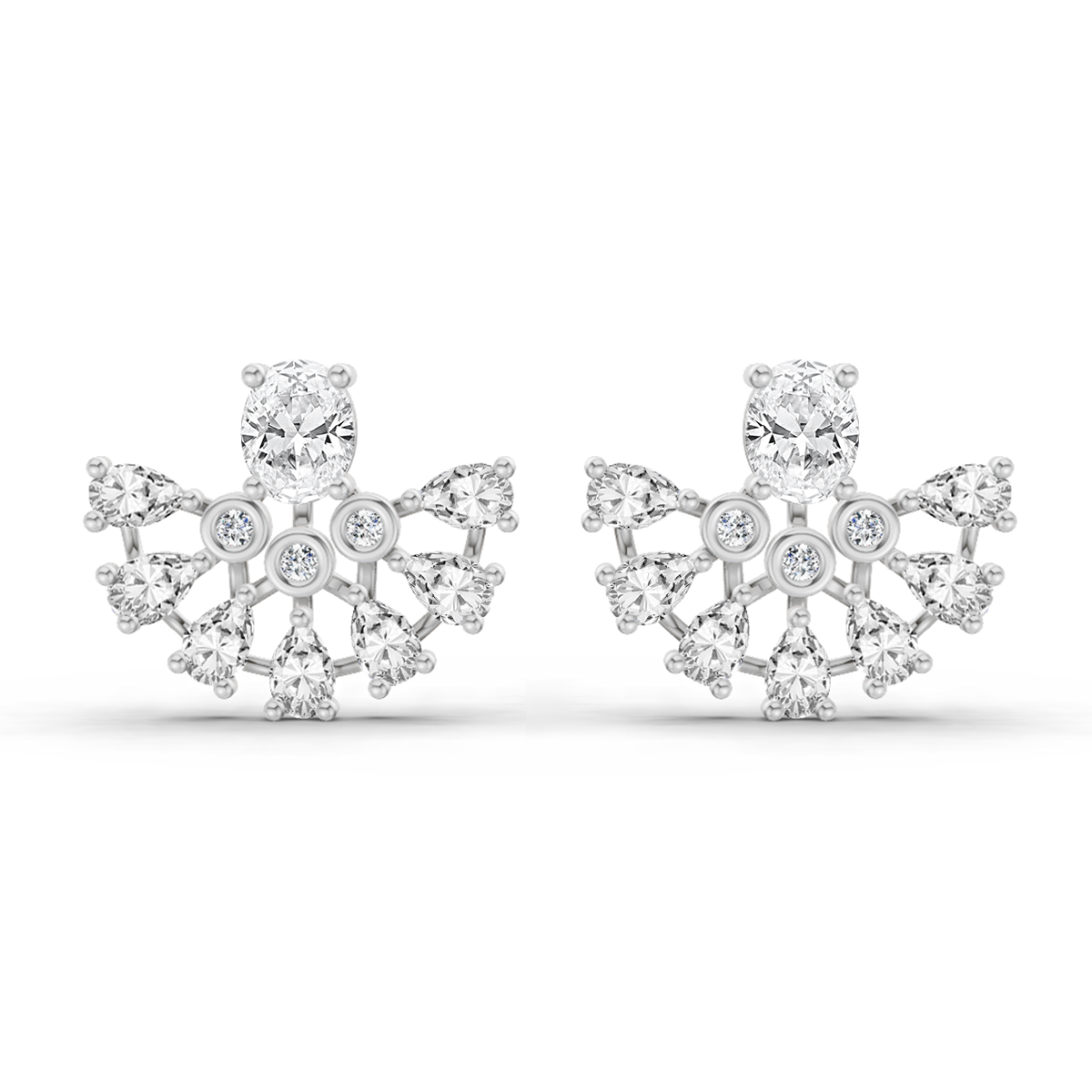 2.27 Carat Stud Earrings 14K - White Gold
