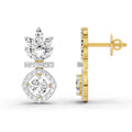 1.26 Carat Marquise Shape Dangle Diamond Earrings 14K