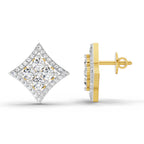 1.19 Carat Round Star Shape Fashion Earrings 14K