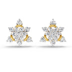 1.17 Carat Round Flower Earrings 14K