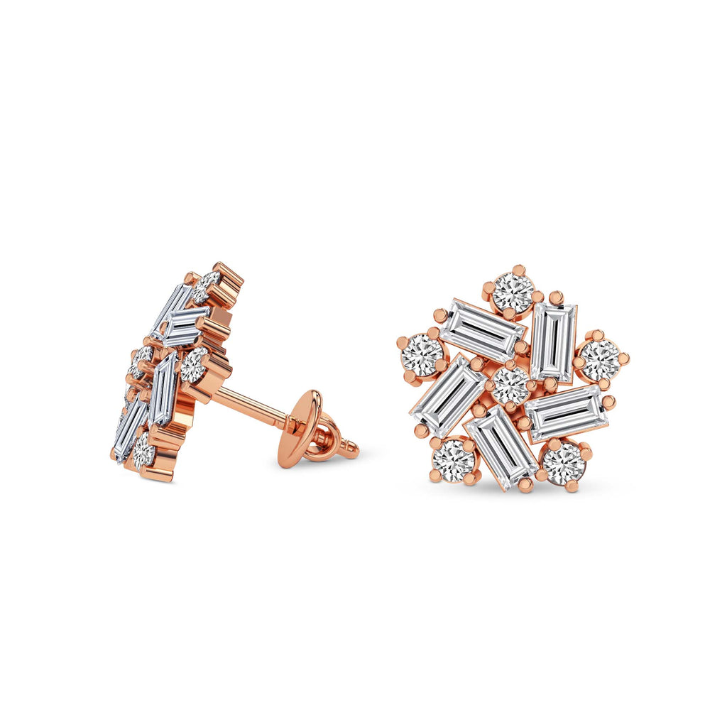 2.26 Carat Fancy Stud Earrings 14K - Rose Gold