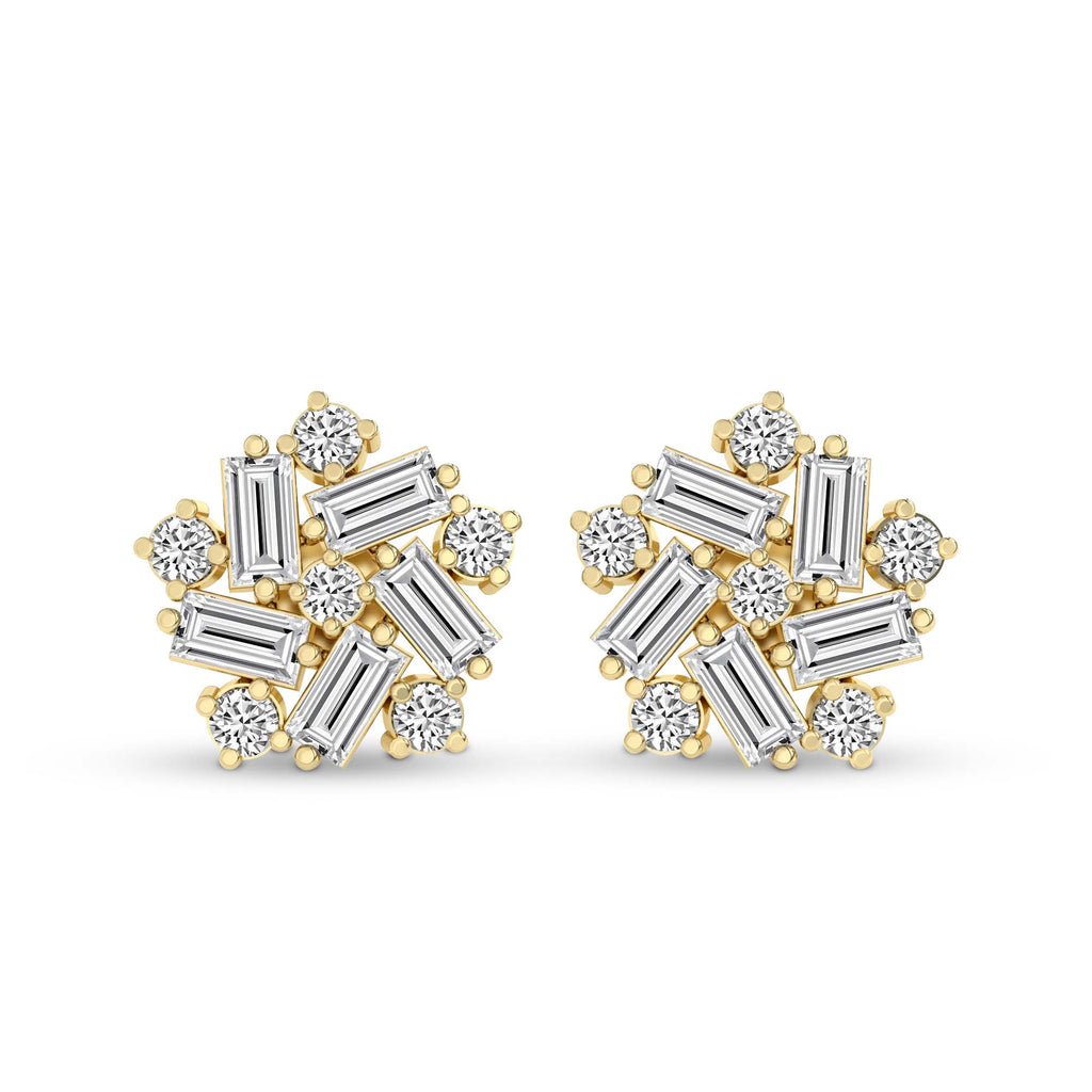 2.26 Carat Fancy Stud Earrings 14K