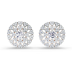 1.45 Carat Heart Shape Halo Earrings 14K - Rose Gold