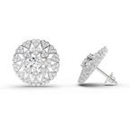 1.45 Carat Heart Shape Halo Earrings 14K - White Gold