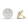 1.45 Carat Heart Shape Halo Earrings 14K