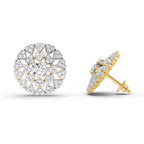 1.45 Carat Heart Shape Halo Earrings 14K