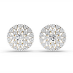 1.45 Carat Heart Shape Halo Earrings 14K