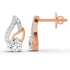 0.60 Carat Round Stud Earrings 14K - Rose Gold