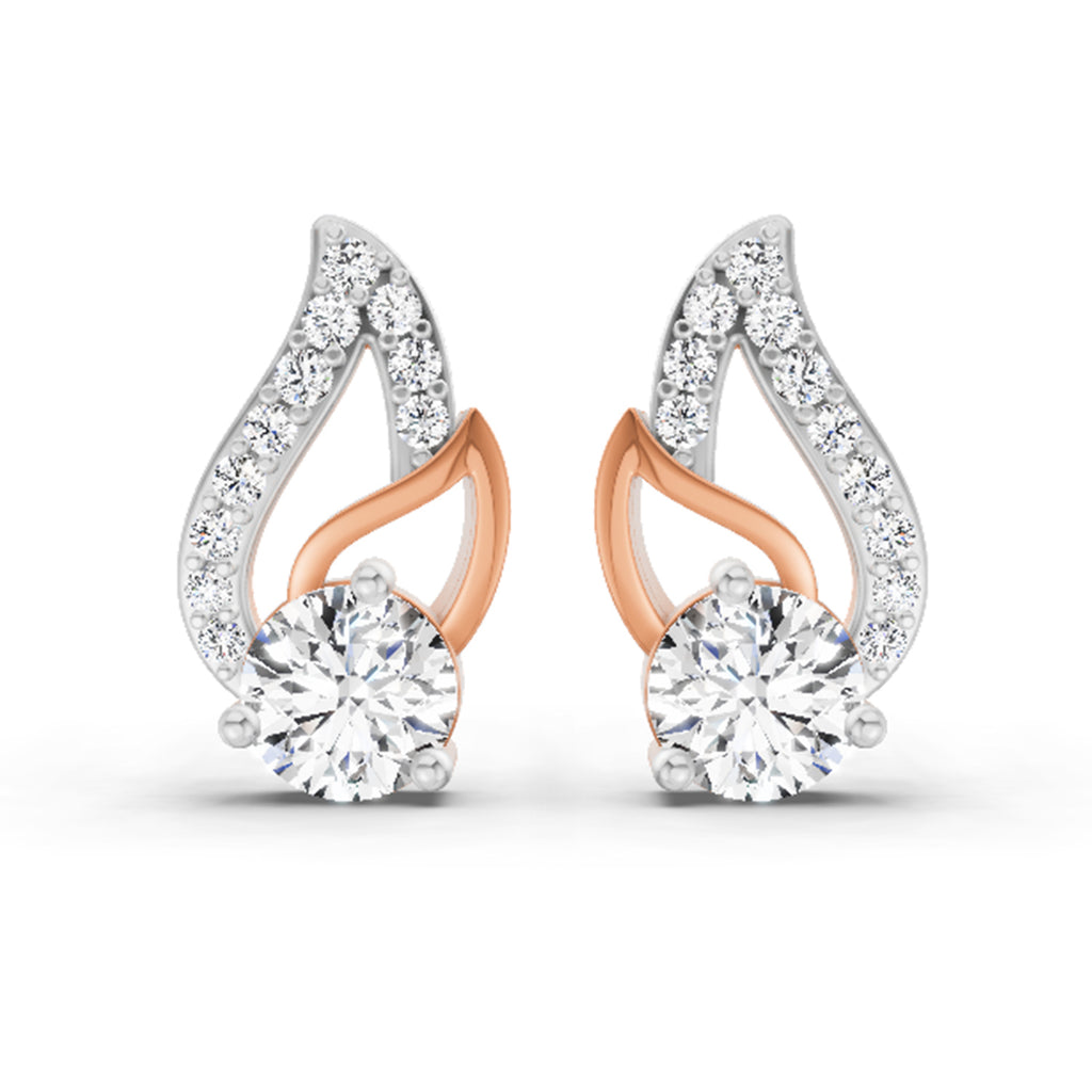 0.60 Carat Round Stud Earrings 14K - Rose Gold