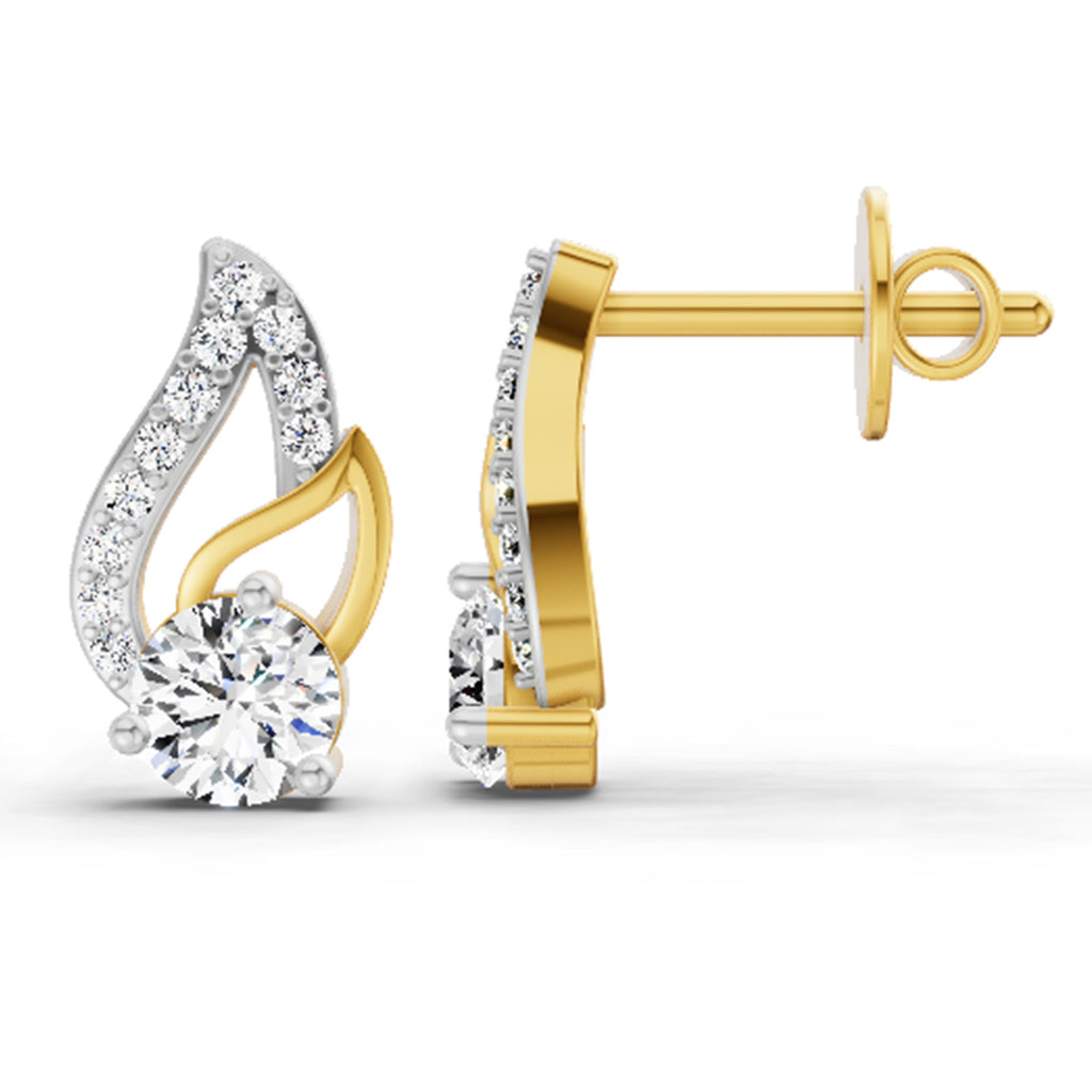 0.60 Carat Round Stud Earrings 14K