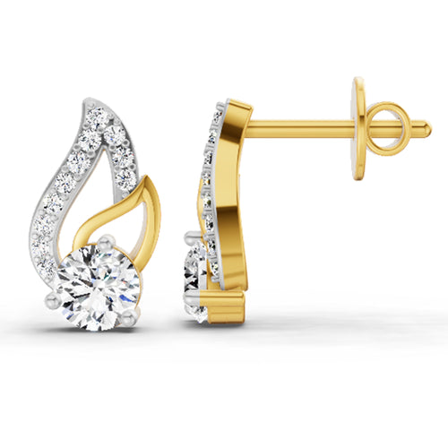 0.60 Carat Round Stud Earrings 14K