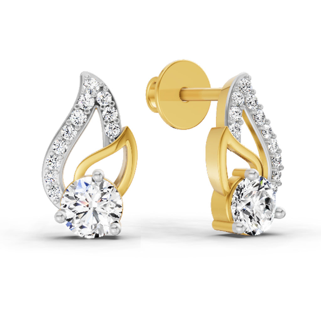 0.60 Carat Round Stud Earrings 14K