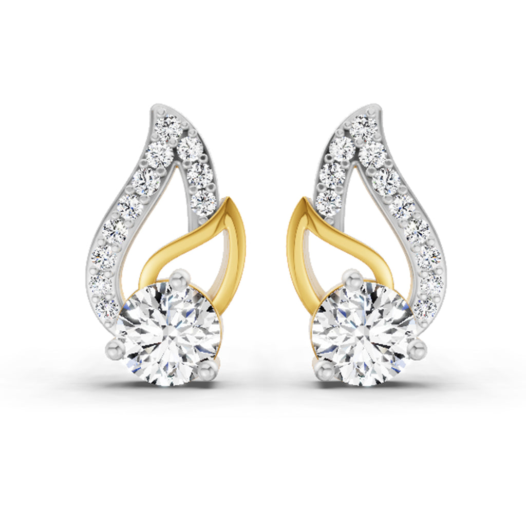 0.60 Carat Round Stud Earrings 14K