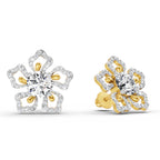 2.66 Carat Cluster Diamond Earrings 14K