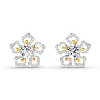 2.66 Carat Cluster Diamond Earrings 14K