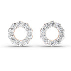 1.04 Carat Round Stud Earrings 14K - Rose Gold