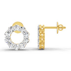 1.04 Carat Round Stud Earrings 14K