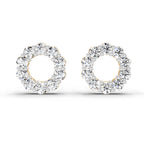 1.04 Carat Round Stud Earrings 14K