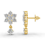 1.21 Carat Snowflake Diamond Earrings 14K