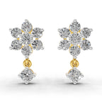 1.21 Carat Snowflake Diamond Earrings 14K