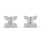 0.7 Carat Oval Stud Earrings 14K - Rose Gold
