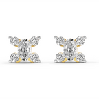 0.7 Carat Oval Stud Earrings 14K