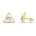 0.51 Carat Round Stud Earrings 14K