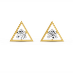0.51 Carat Round Stud Earrings 14K