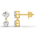 0.53 Carat Round Dangle Earrings 14K