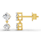 0.53 Carat Round Dangle Earrings 14K