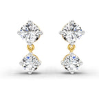 0.53 Carat Round Dangle Earrings 14K