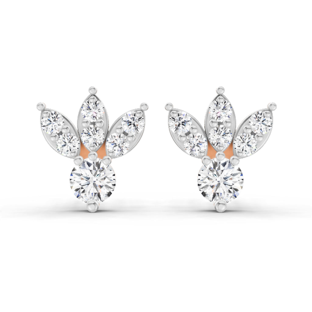 0.43 Carat Round Stud Earrings 14K - Rose Gold