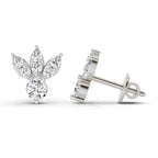 0.43 Carat Round Stud Earrings 14K - White Gold