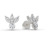 0.43 Carat Round Stud Earrings 14K - White Gold