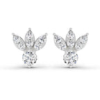 0.43 Carat Round Stud Earrings 14K - White Gold