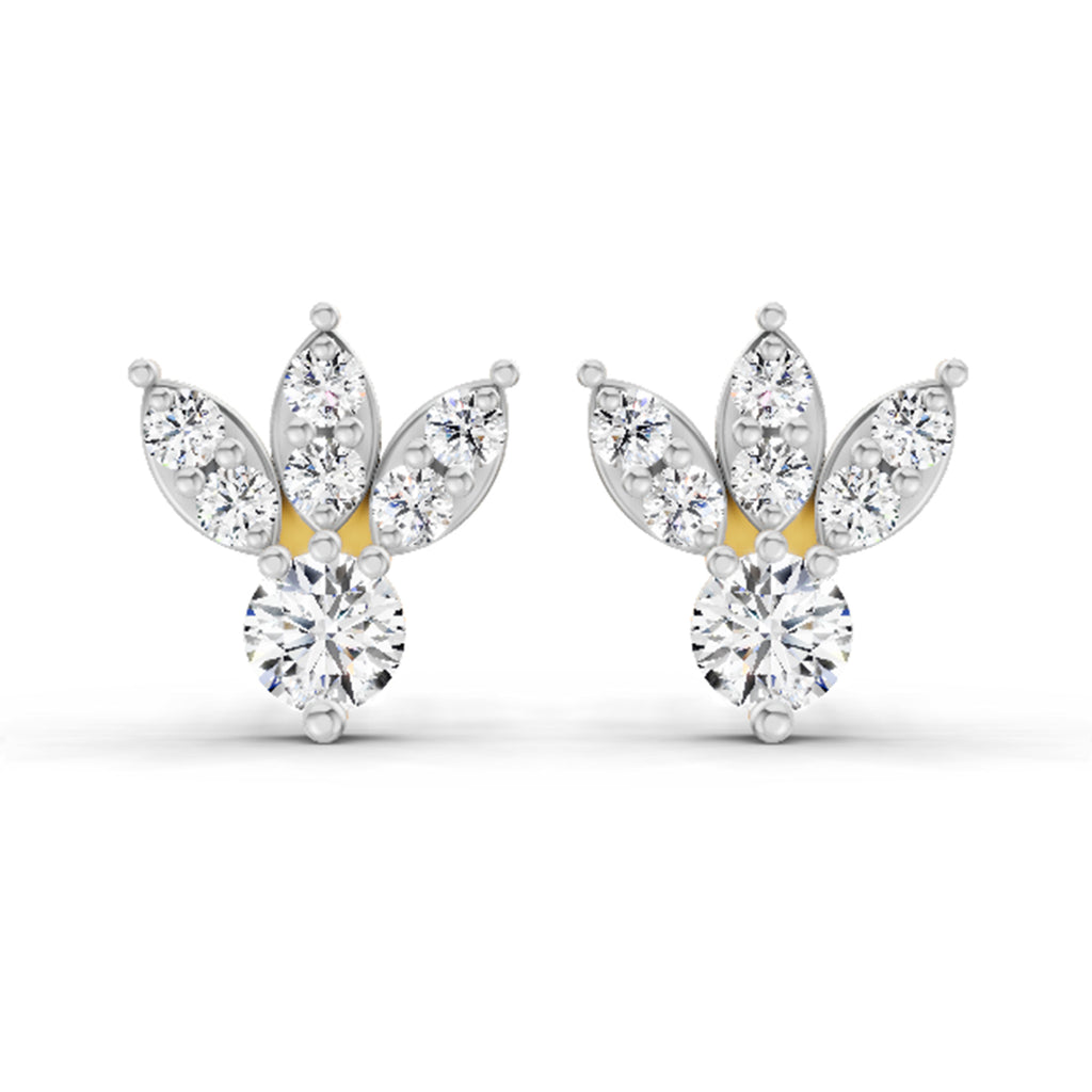 0.43 Carat Round Stud Earrings 14K