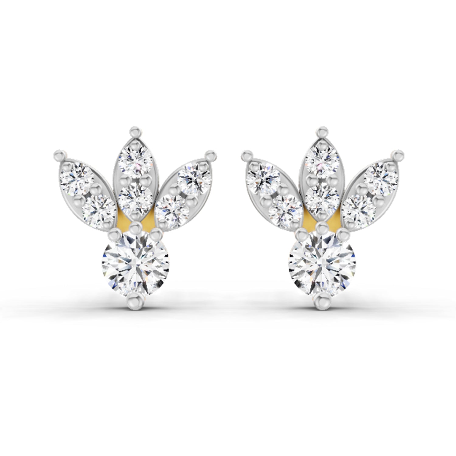 0.43 Carat Round Stud Earrings 14K