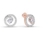0.90 Carat Round Earrings 14K - Rose Gold